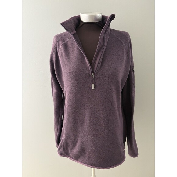 Eddie Bauer Dusty Purple Fleece 1/4 Zip Pullover Jacket Women’s Size XL - Picture 1 of 16